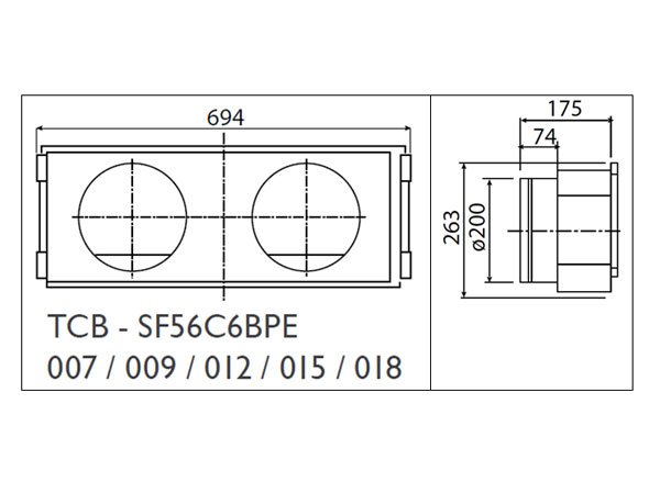 Toshiba Фланец воздушный стандартный (TCB-SF56C6BPE), Toshiba