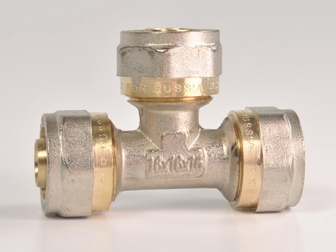 Тройник компрессионный с внутренней резьбой 16х1/2х16 COMPIPE
