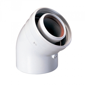 Отвод коаксиальный 90* М/F d60/100(3318003)