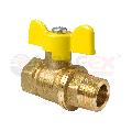 Кран шаровый 1/2" ВР/НР бабочка, для газа Valfex (24/96)